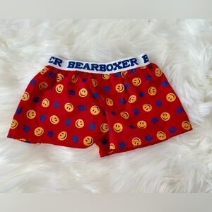 5 for $25 Build-A-Bear Red Bear Boxer Smiley Face Shorts